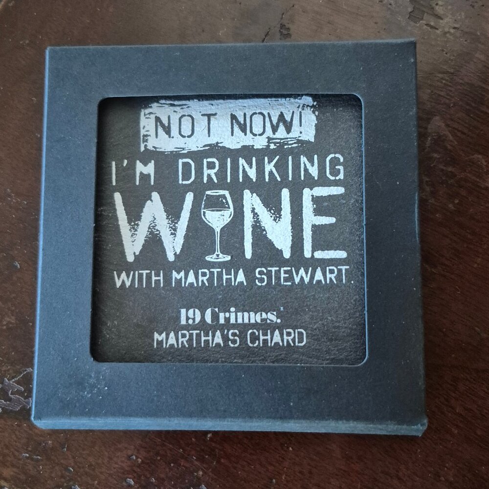 Stone coaster. Martha Stewart Wines.